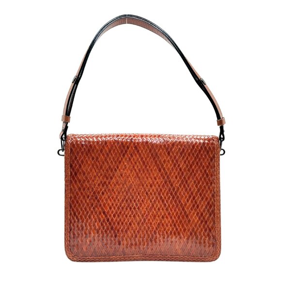 Vintage Yves Saint Laurent Woven & Braided Leather Shoulder Bag - Picture 2 of 9